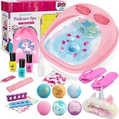 Yoloflix spa day foot spa tub with bubbles for at-home pampering.