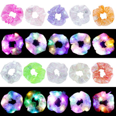 Yomwig LED scrunchies meteor yarn texture adds stylish sparkle to any look