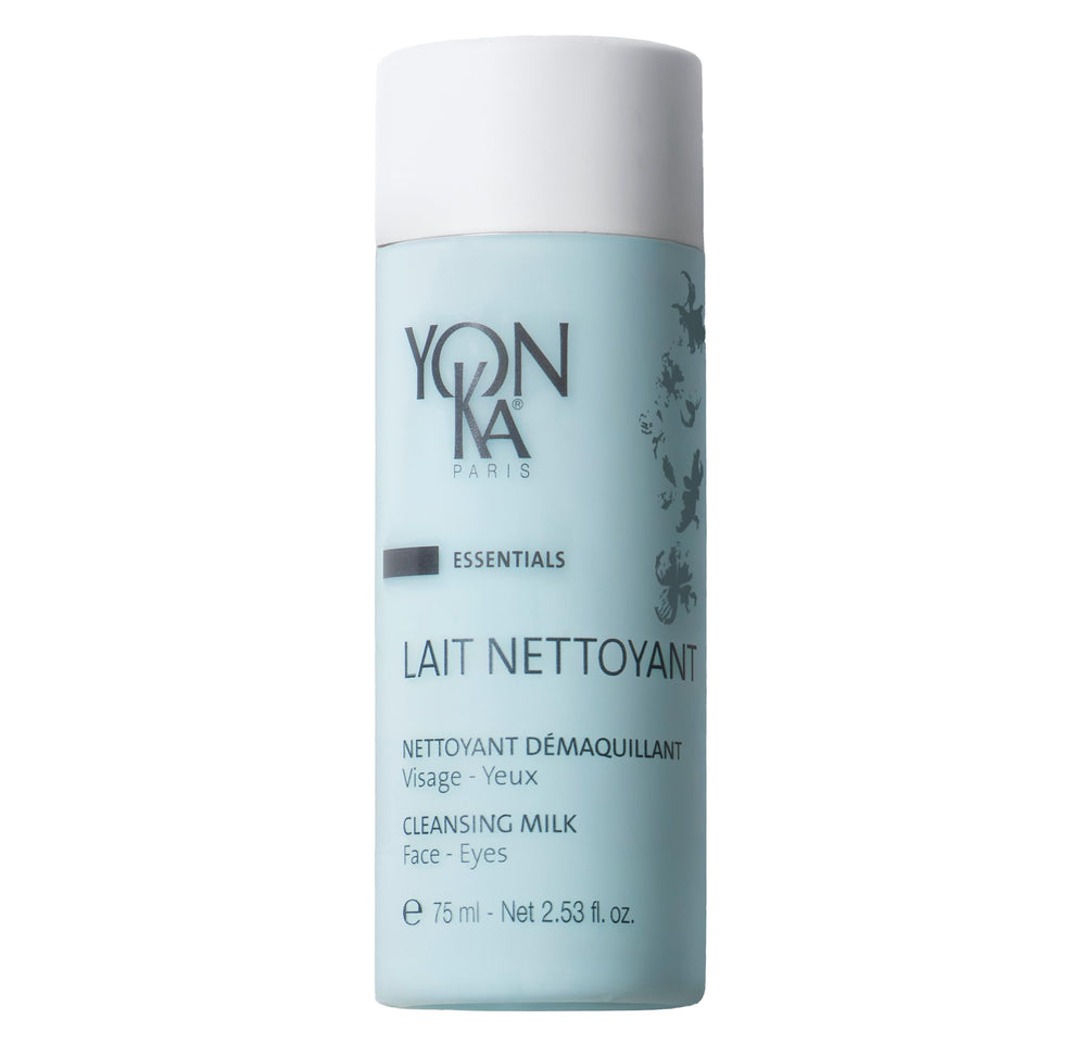 Yon-Ka Lait Nettoyant bottle front showing gentle cleanser for makeup removal and hydration.