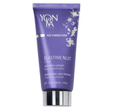 Yonka Elastine Nuit cream jar closeup, showcasing nourishing night moisturization for mature skin.