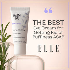 Creamy Yonka Phyto-Contour texture demonstrates hydrating eye care for all skin types.
