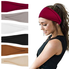 YONUF fashion headbands for women, wide headband ideal for yoga with sweat absorption.