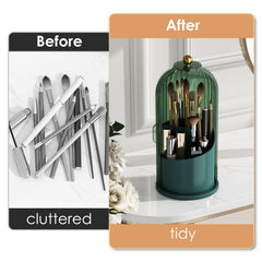 YOOLENS three-section design stores short and tall brushes separately.