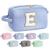 YOOLIFE bridal makeup bag with initial design for bridesmaids, organized look