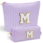 YOOLIFE chenille initial front closeup shows durable stitched letter design
