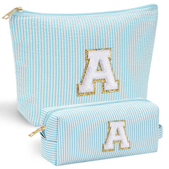 YOOLIFE cute makeup bag front chenille initial design for personalized style