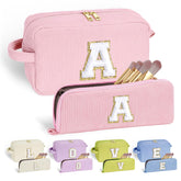 YOOLIFE personalized initial makeup bag front view for organized daily carry