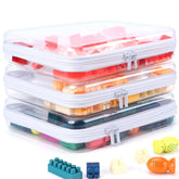 YOPCDJ clear hard shell case front view, easy content identification for travel planning.