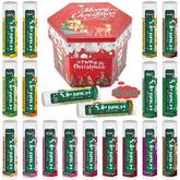 Yopela 19-pack Christmas lip balm bulk, festive packaging ideal for gifting and sharing.