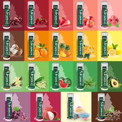 Yopela lip balm flavors assortment highlighting 19 flavor options for hydration.