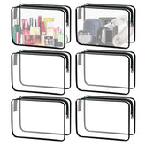 YOQIVEXU bolsas maquillaje transparentes 6 piezas, ideal para organizar el kit de viaje.