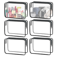 YOQIVEXU bolsas maquillaje transparentes 6 piezas, ideal para organizar el kit de viaje.