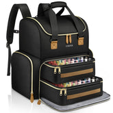 YOREPEK extra-large nail polish organizer backpack ready to store 96 to 100 bottles.