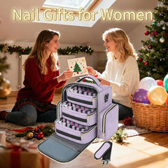 YOREPEK nail polish organizer with three removable pouches for flexible setup
