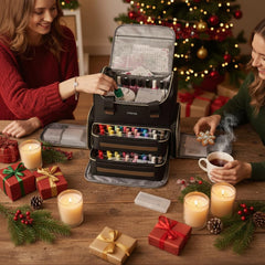 YOREPEK removable pouches store 48 bottles each for organized color selection.