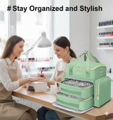 YOREPEK organizer with three carrying styles simplifies transport, luggage strap enhances travel usability.
