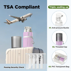 YOTIME 4in1 travel bottles includes mouthwash cup for travel-friendly storage