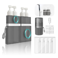 YOTIME 4in1 travel bottles set in compact form for organized packing on trips.