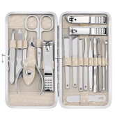 Yougai 18-tool nail clippers set showcased for professional at-home manicure.