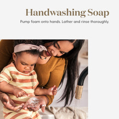 Close-up of creamy foam from Young Living Thieves hand soap