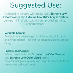 Young Nails professional salon-grade monomer for 6 oz packaging supports long-lasting adhesion.