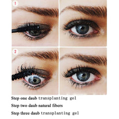 Youngfocus 3D Silk Fiber Mascara brush and bundle image demonstrating easy application