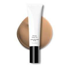 YourNameCosmetics Mineral Sheer Tint Natural Glow swatch on skin shows even tone and glow