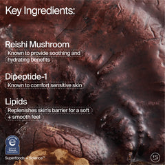 Label detail on Youth To The People Adaptogen Moisture Cream highlighting vegan and pH-balanced formula.