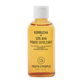 Youth To The People Kombucha 10% AHA toner bottle on counter for nightly routine