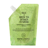 Youth To The People cleanser refill bottle featuring kale and green tea for gentle cleansing.