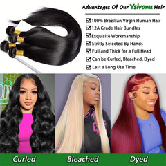 Ysivonu 22-inch straight bundle with sleek, long-length look