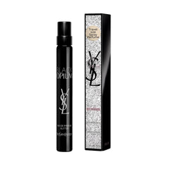 Yves Saint Laurent Black Opium Glitter travel bottle for on-the-go freshness.