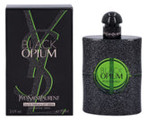 YSL Black Opium Illicit Green bottle front for bold evening style