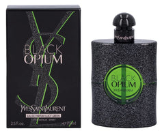 YSL Black Opium Illicit Green bottle front for bold evening style