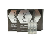 Yves Saint Laurent Y Men L'Homme travel-set bottles for testing fragrance on the go.