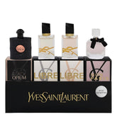 YSL Black Opium mini bottle in travel set for on-the-go luxury.