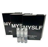 YSL Myslf Le Parfum sample set: three vials for on-the-go testing.