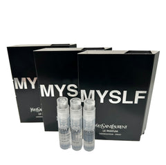 YSL Myslf Le Parfum sample set: three vials for on-the-go testing.