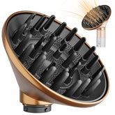 YTCHYYSK large diffuser attachment for Dyson Airwrap in gold speeds drying and defines curls.