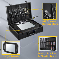 Yueieoun barber accessory case detachable panel enables easy cape and tool separation for faster service