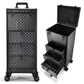 Yueieoun salon cart 3-drawers side view for quick, tidy access during mobile beauty gigs.