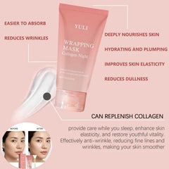 YULI peel-off mask drying on skin illustrates breathable moisture seal