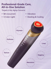Yuonry 6-in-1 portable beauty tool in hand, travel-friendly for on-the-go skincare.