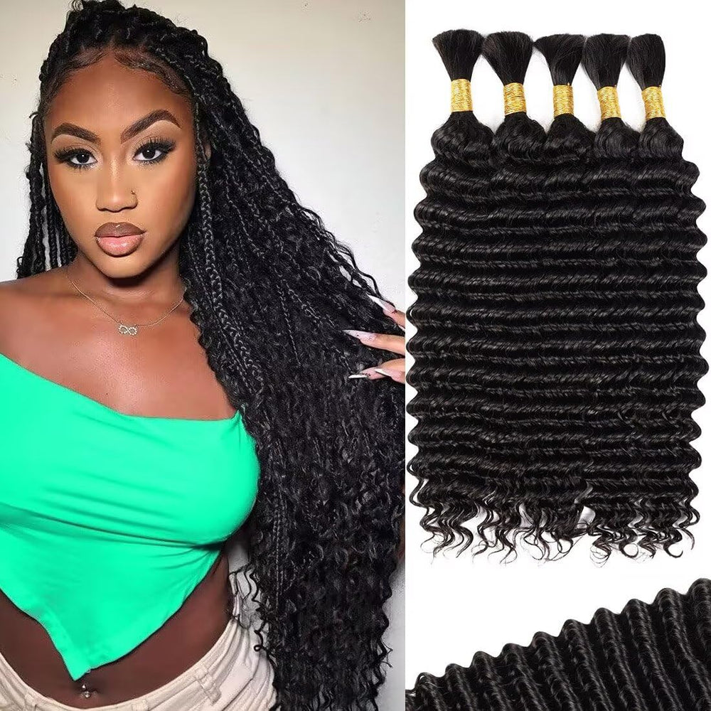 YUTU 160g five-bundle braiding hair for voluminous boho styles.