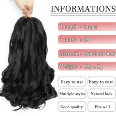 YUUYEE French Curl Braiding Hair full-head guide with eight packs per set.