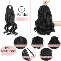 YUUYEE French Curl Braiding Hair offers versatile styles like box braids and twists.