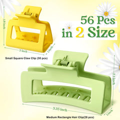 Yuxung two-size clips support secure styling for thick and thin hair.