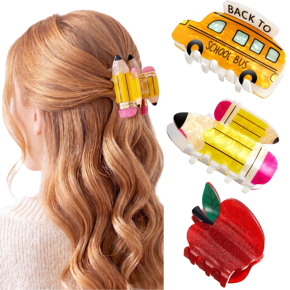 Yuxung pencil hair clip front view with secure grip and playful style