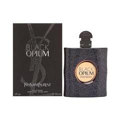 Yves Saint Laurent Black Opium bottle front view for bold evening style