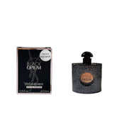 YSL Black Opium mini EDP bottle close-up for everyday fragrance on the go.